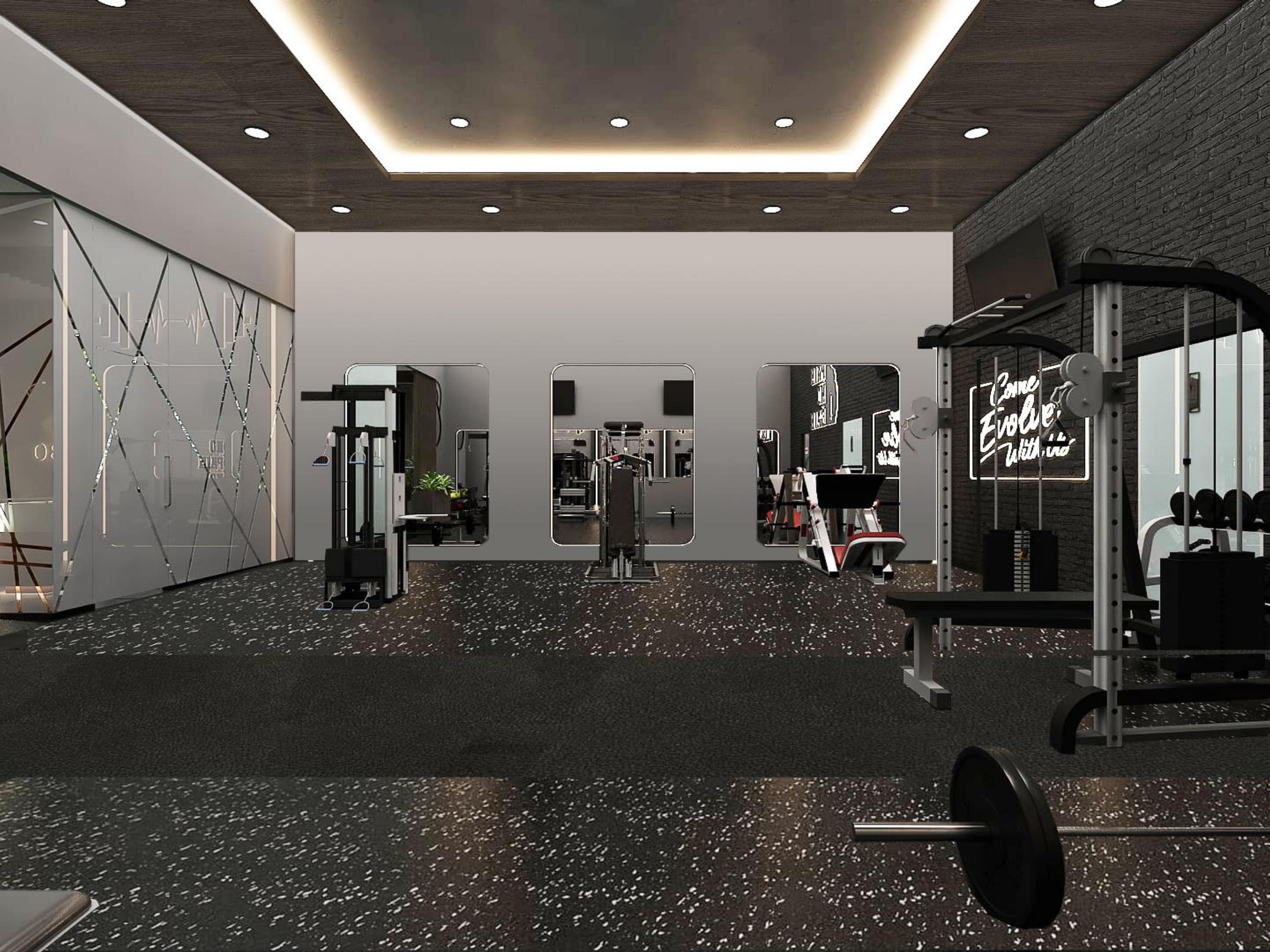 Training area with equipment
